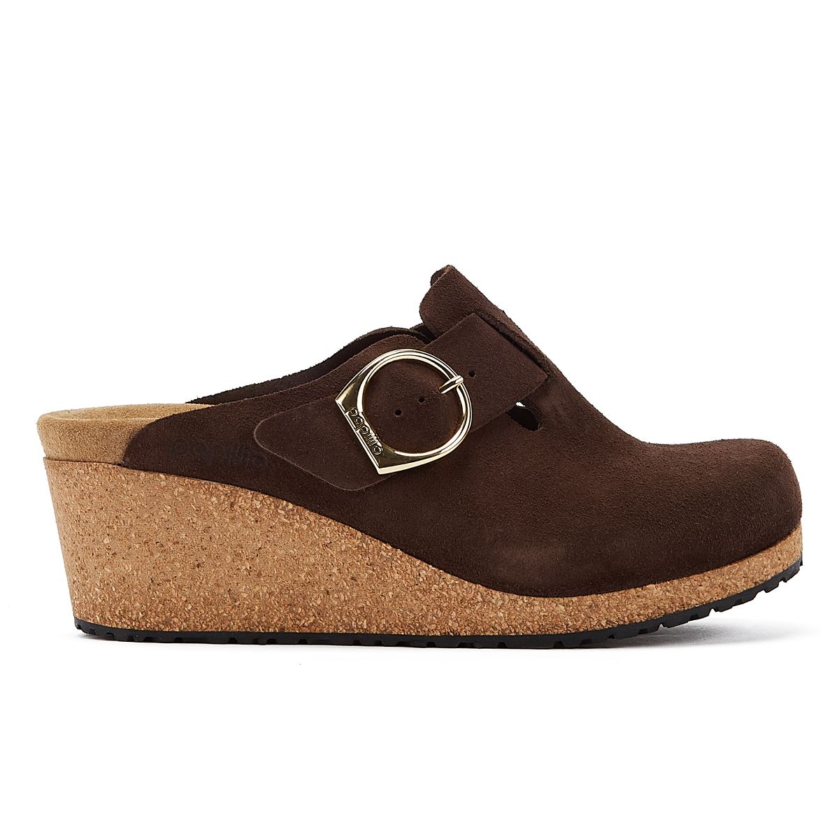 Birkenstock Wedges Aus Gebranntem Wildleder Mit Schnallenriemen In Braun Für Damen