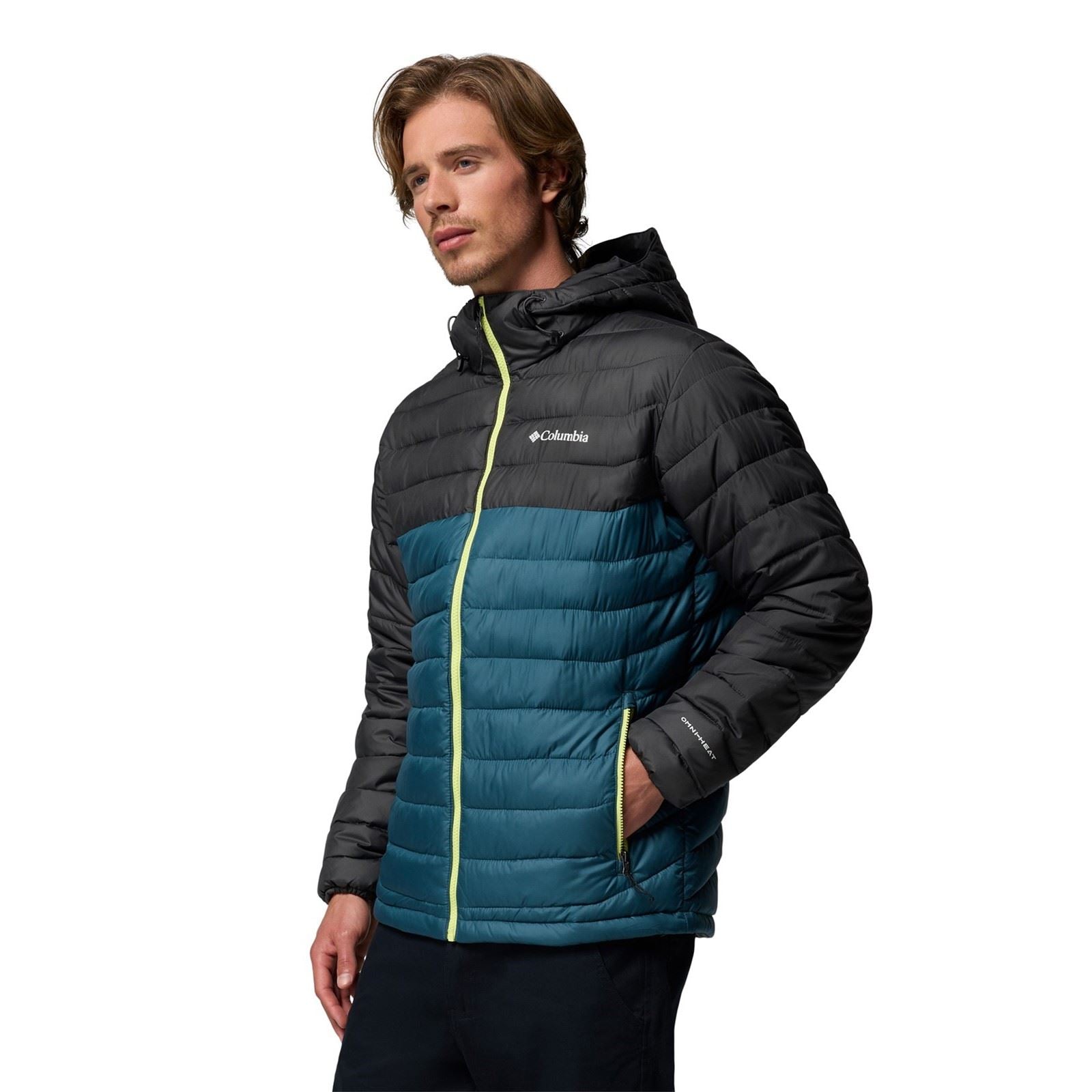 Columbia Powder Lite II Hooded Jacket Herren Blaue Pufferjacke