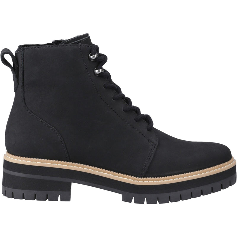 TOMS Wylder Leder Damen Schwarze Stiefel