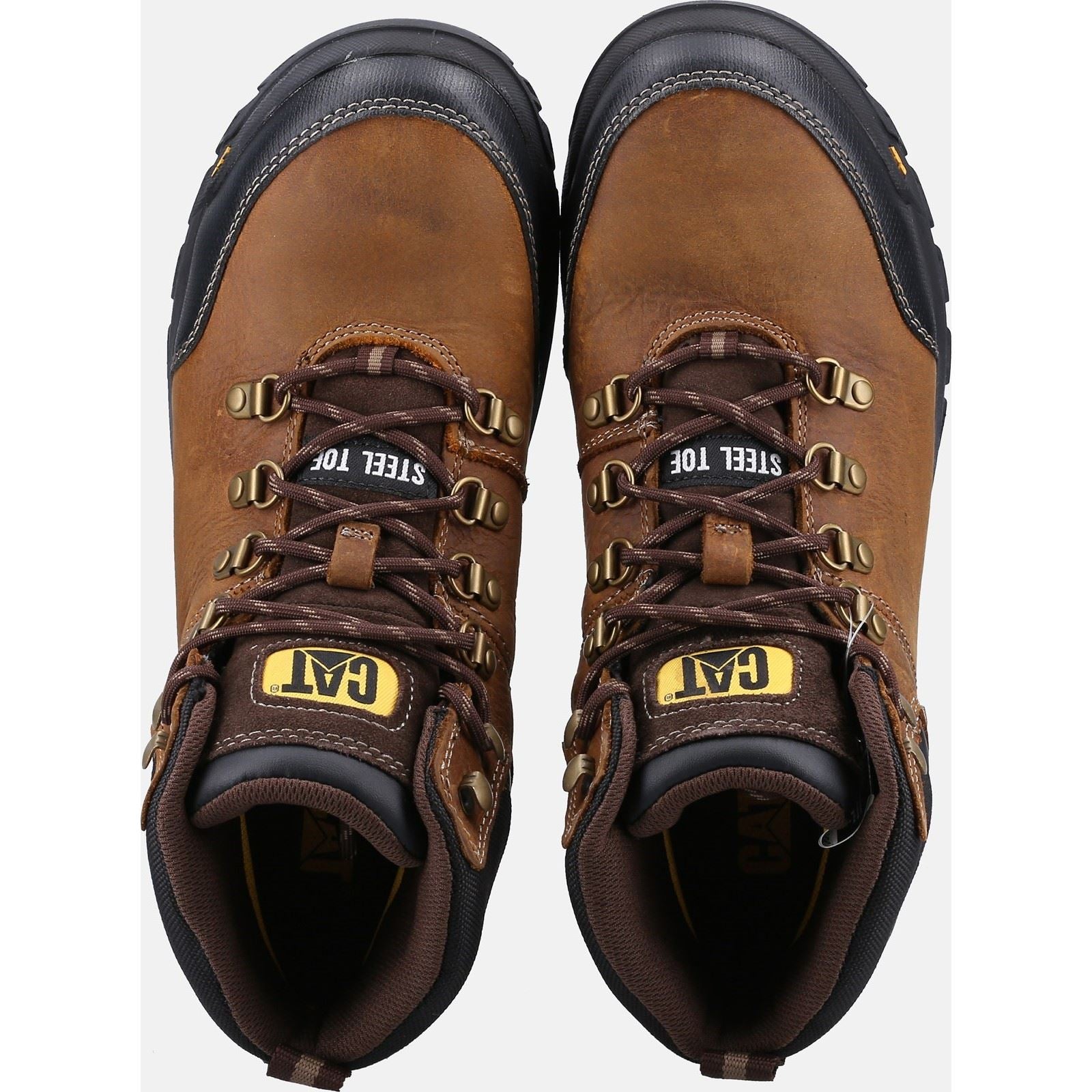 Caterpillar Rahmen Leder Dichtungsbraune Sicherheitsstiefel