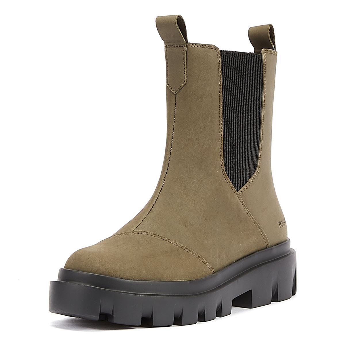 TOMS Rowan Leder Damen Olive Stiefel
