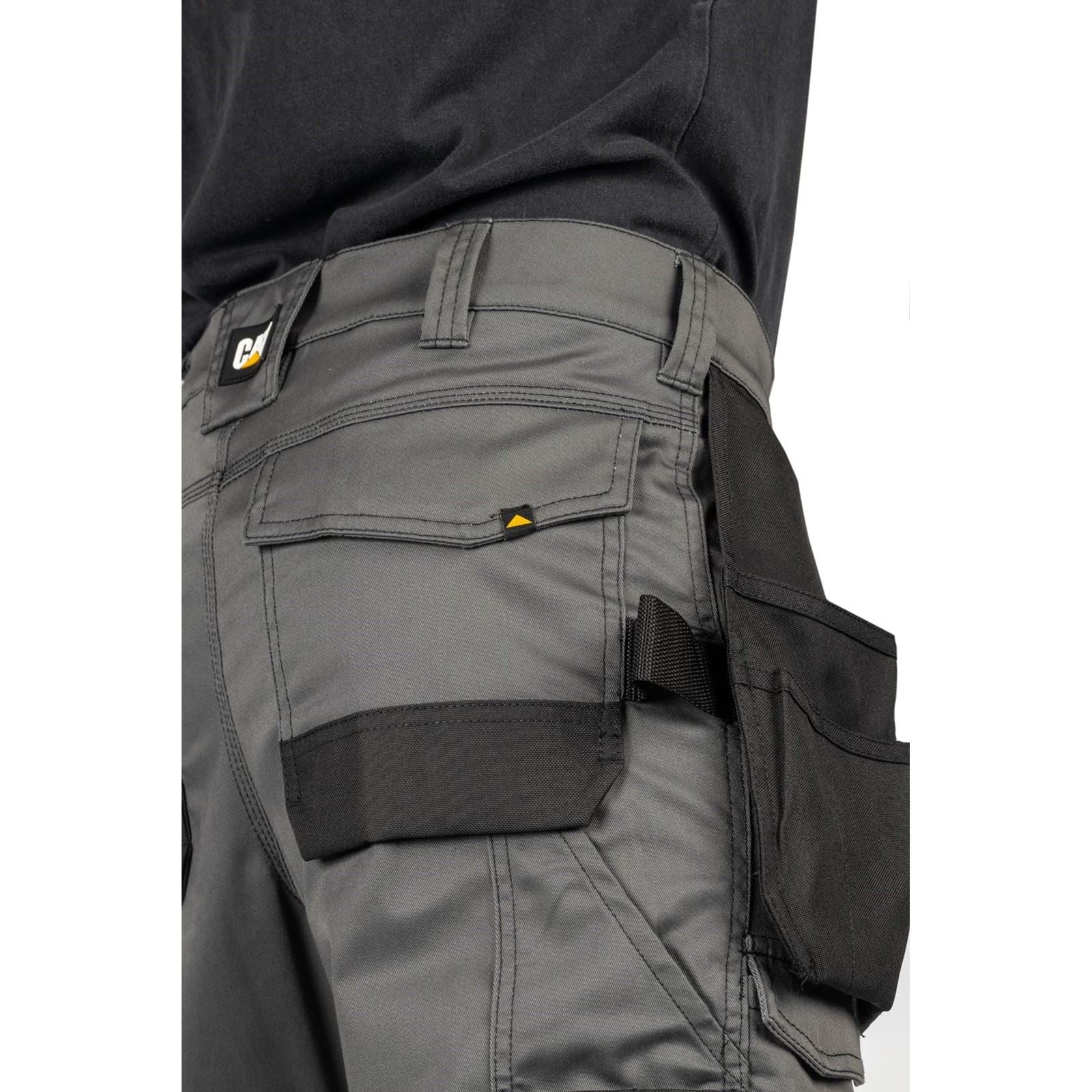 Caterpillar Essential Knee Pocket Stretch Holster Polyester Herren Grau Outdoor Hosen