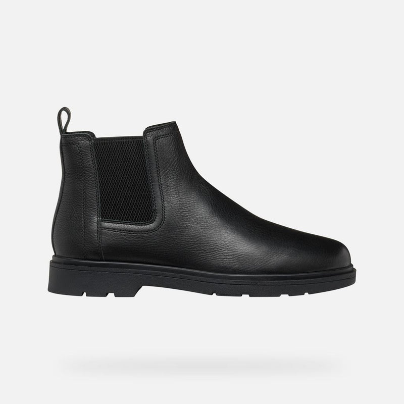 Geox Spherica EC1 C Tumble Leder Herren Schwarze Stiefel