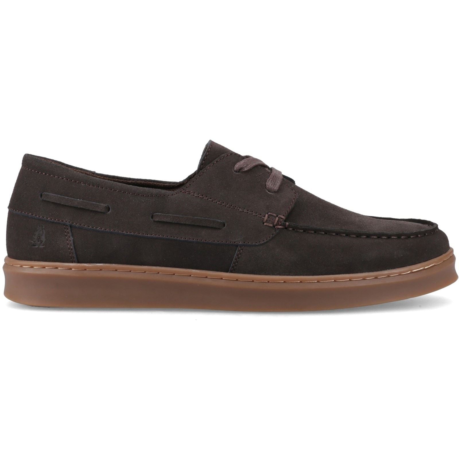 Hush Puppies Madden Boat Shoe Leder Herren Schokoladen Bootsschuhe