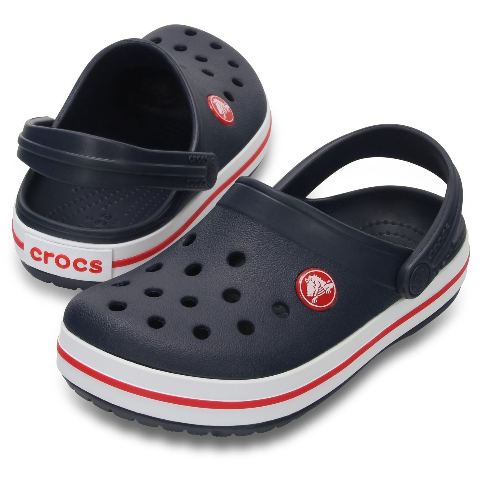 Crocs Crocband Thermoplastische Marineblau / Rote Slipper