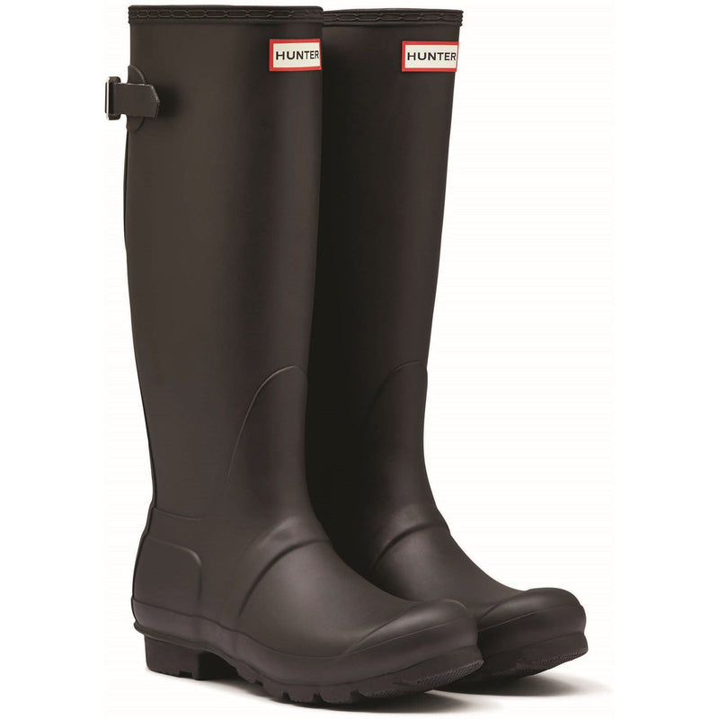 Hunter Original Tall Back Adjustable Gummistiefel Für Damen In Schwarz