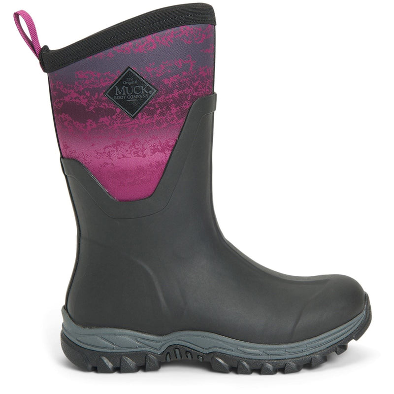 Muck Boots Arctic Sport Mid Gummistiefel Schwarz/Magenta