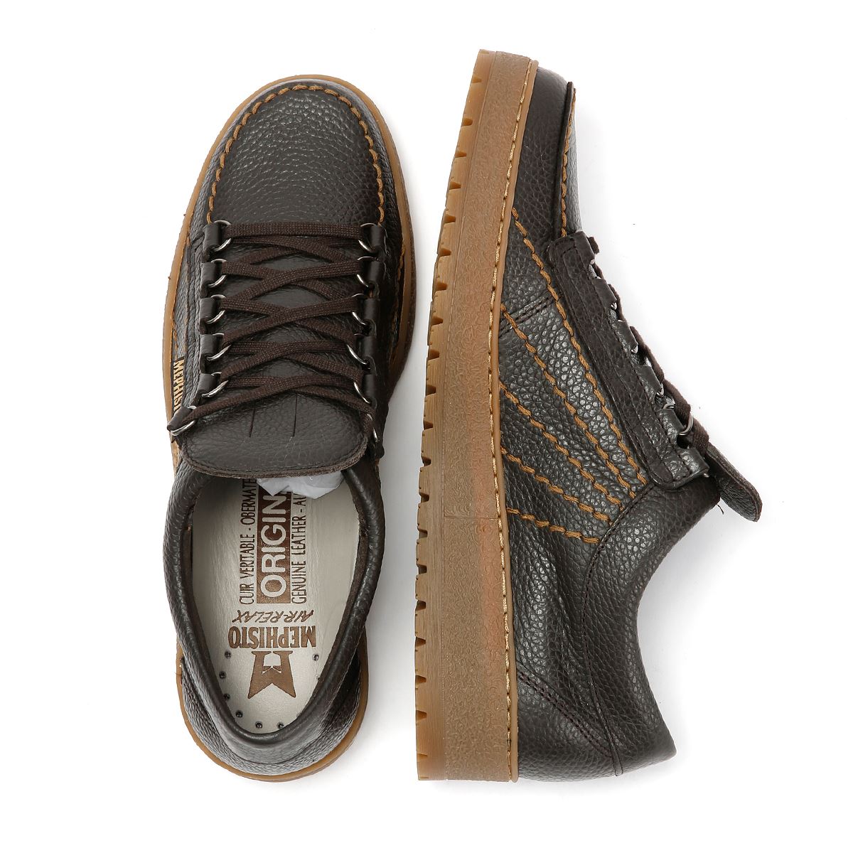 Mephisto Rainbow Oregon 1351 Herren Leder Braune Schnürschuhe