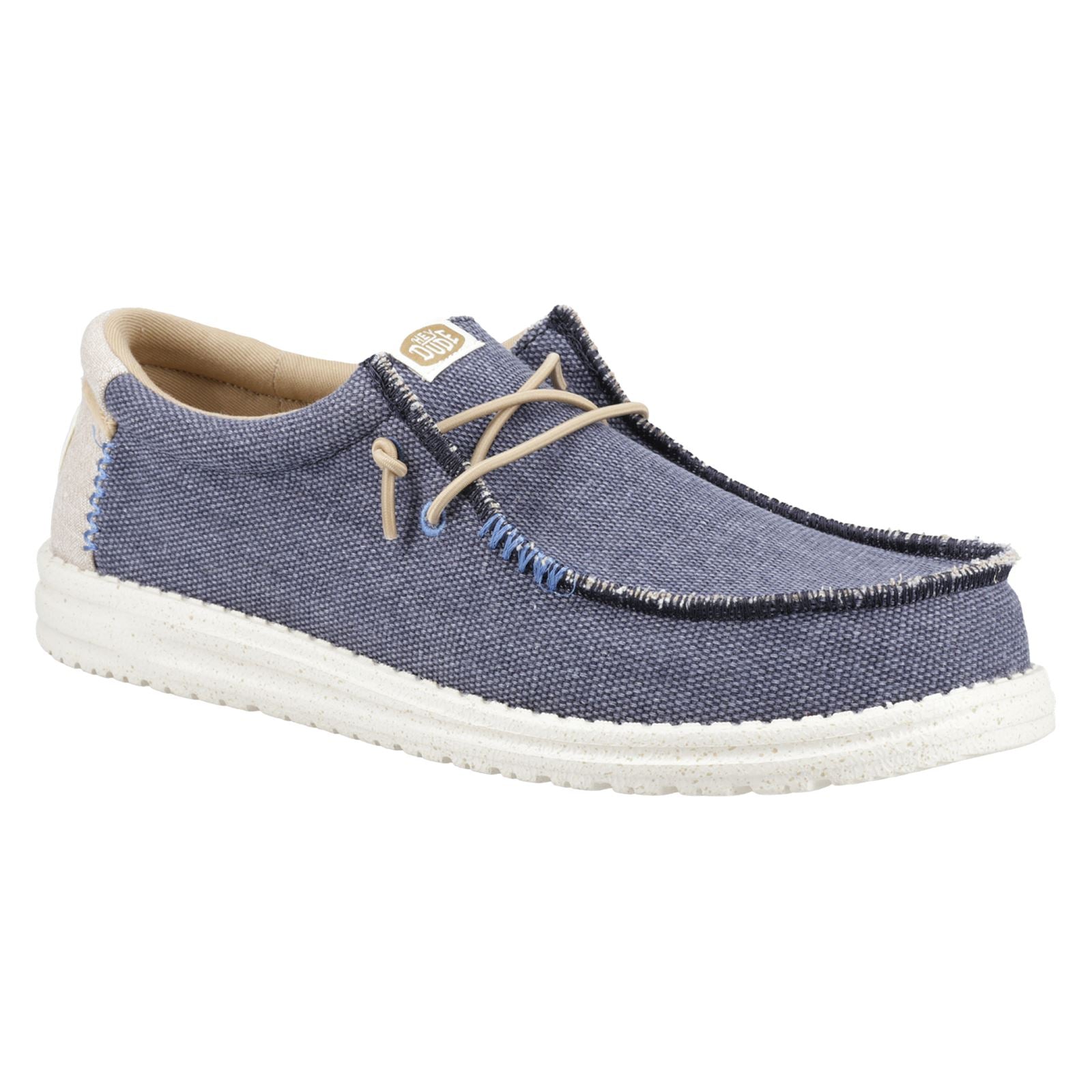 HEYDUDE Wally Coastline Stoff Herren Dunkleblaue Bootsschuhe