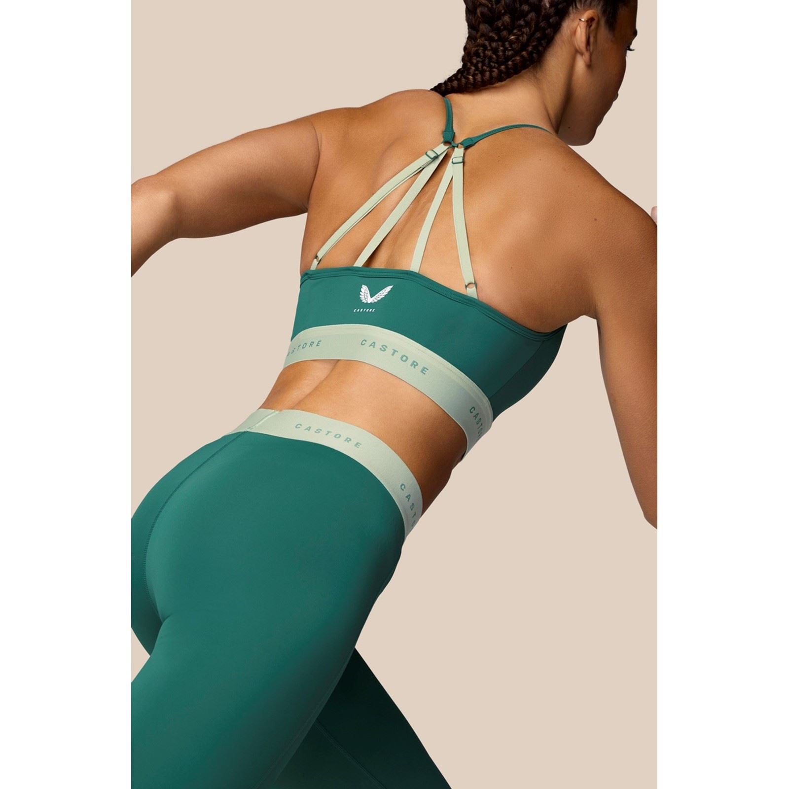 Castore Low Support Sports Bra Polyester Damen Sport-Bh In Dunkel Türkis