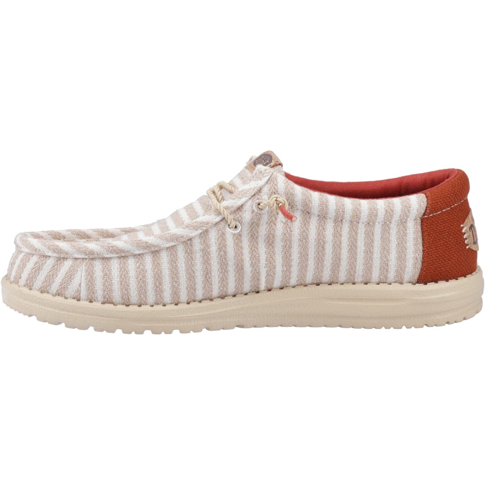 HEYDUDE Wally Resort Polyester Mischung Herren Mokassin Schuhe In Multi/Chili Rot