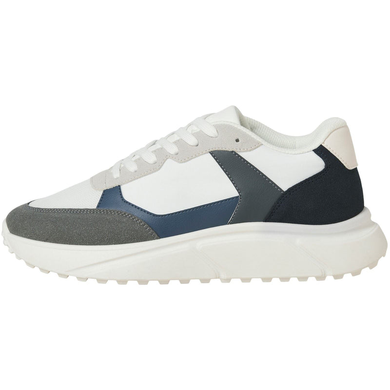 Jack & Jones Aspire Runner Polyurethan Herren Sneaker In Weiß/Castlerock/Navy Blau