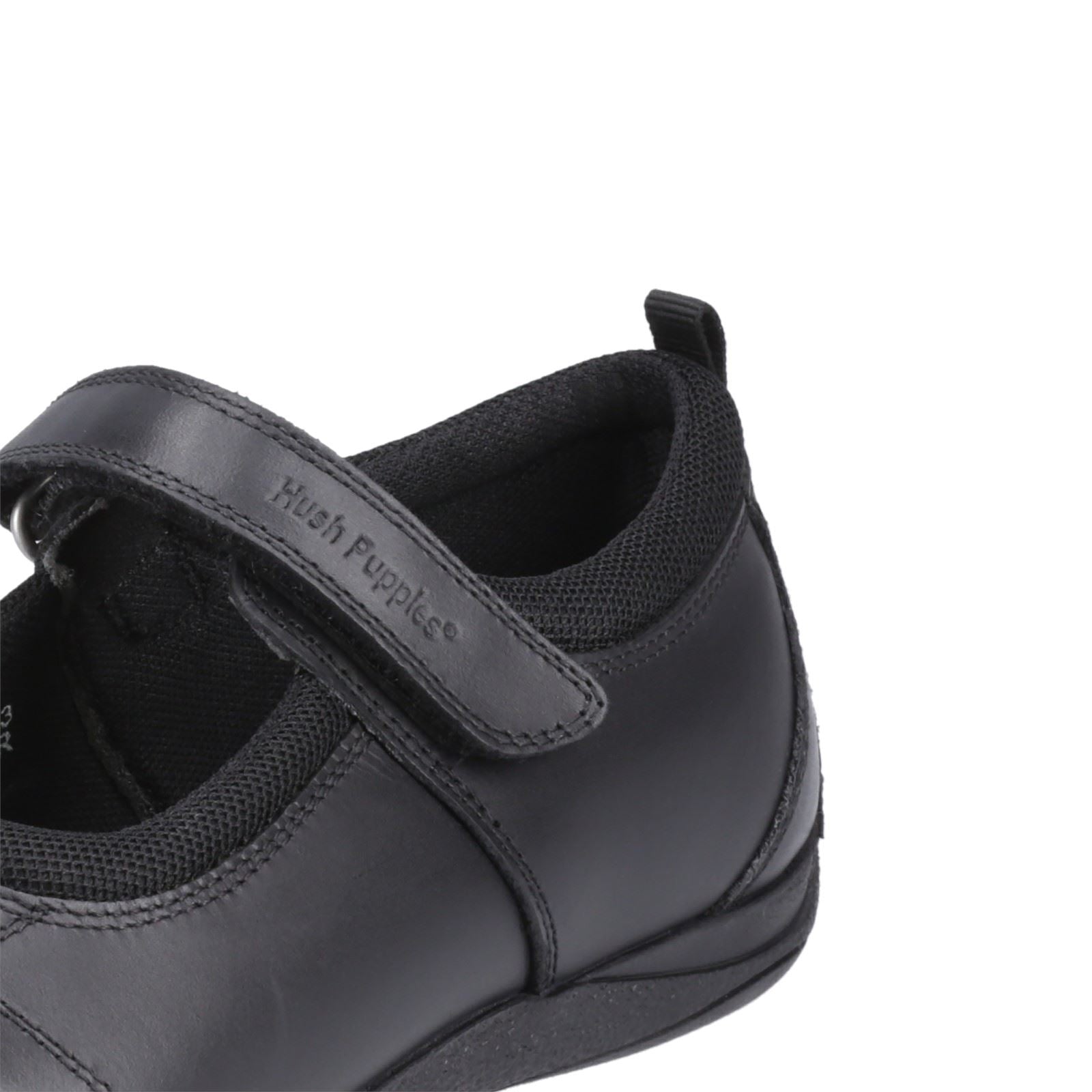 Hush Puppies Clara Senior Mädchenschuhe Aus Schwarzem Leder