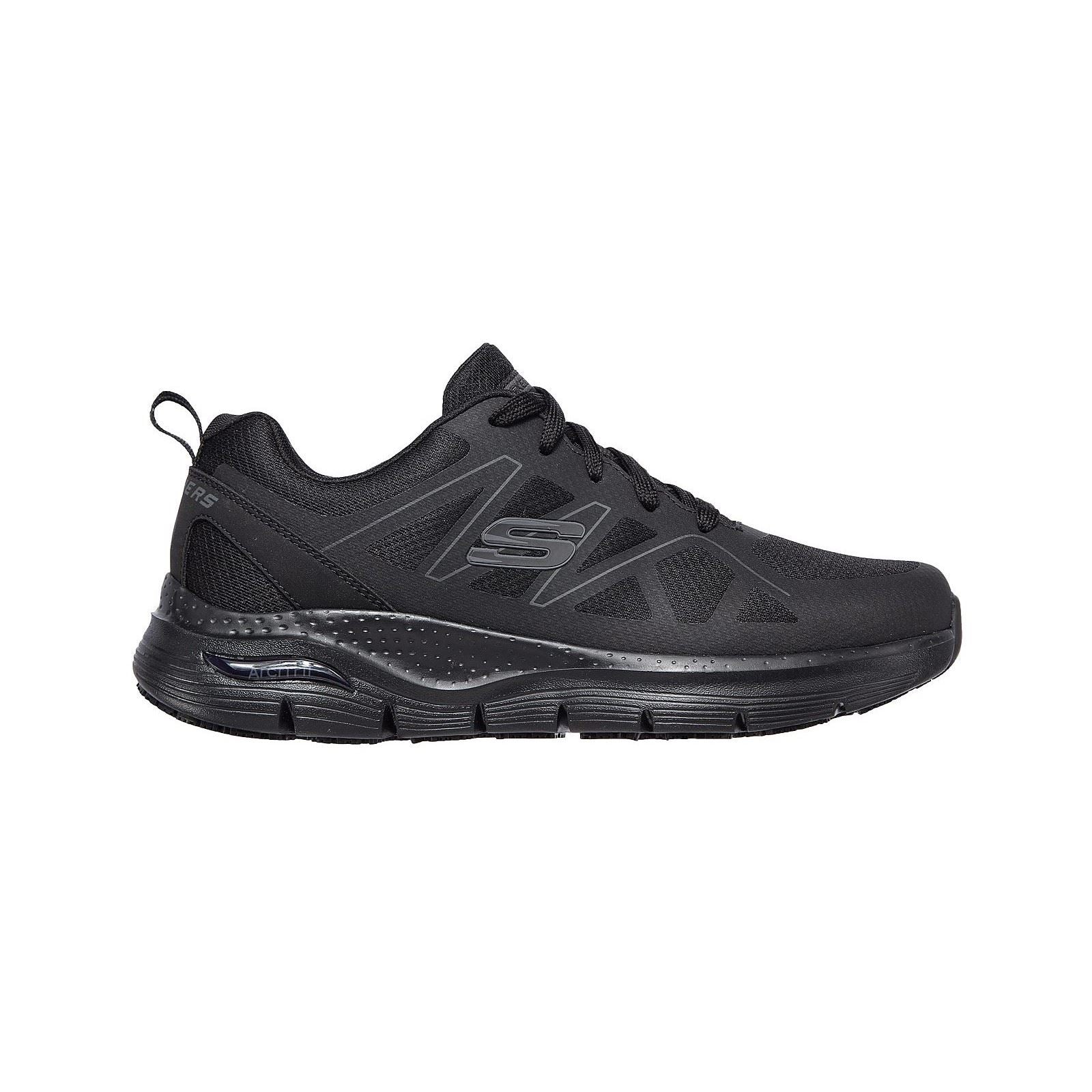 Skechers Workwear Arch Fit SR Axtell Polyester Herren Schwarze Sicherheitssneaker