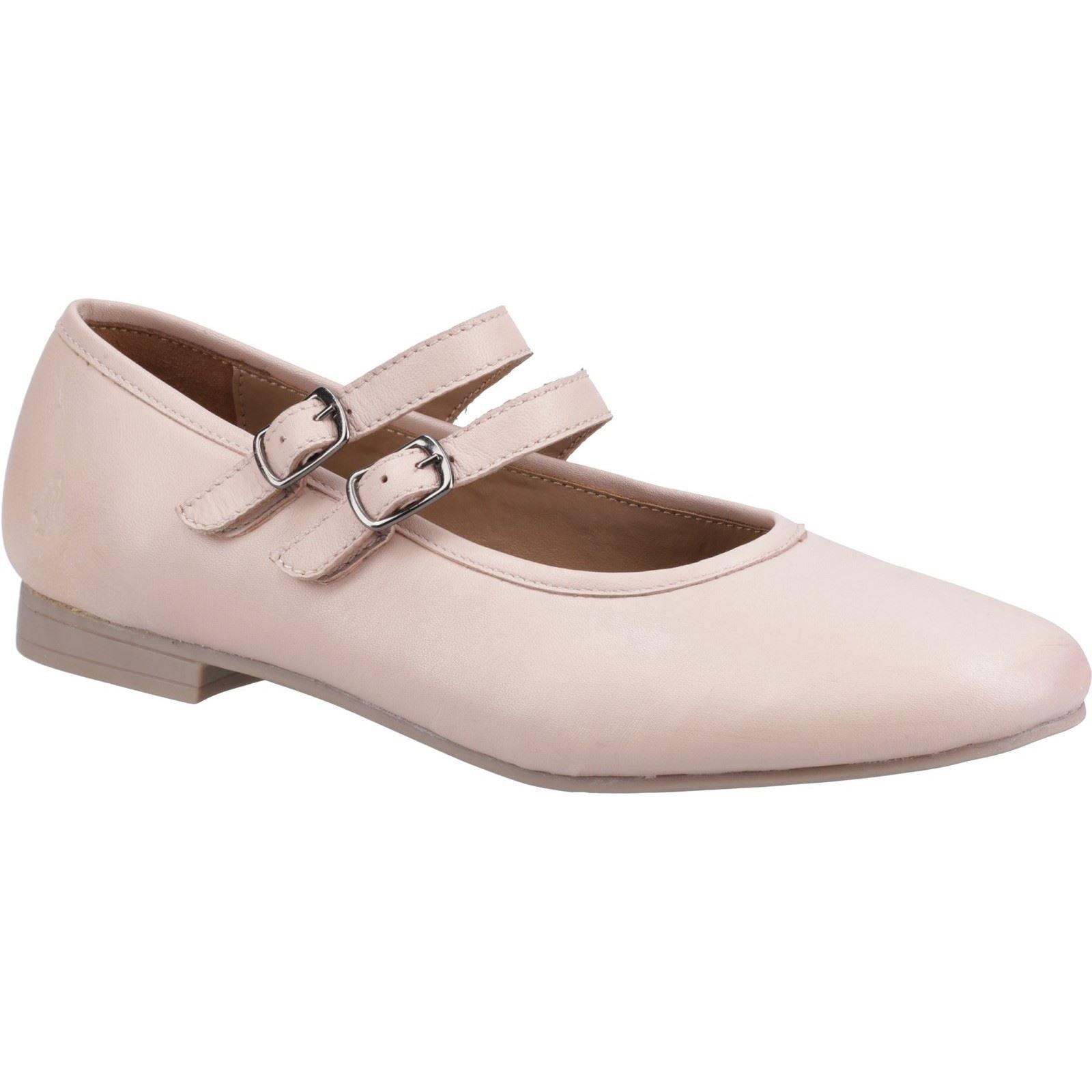 Hush Puppies Nancy Mary Jane Damen Flats Aus Leder In Altrosa