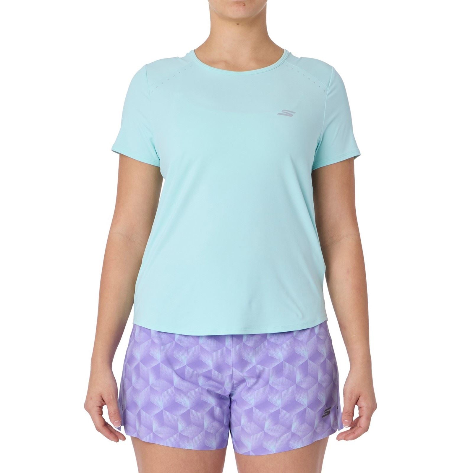 Skechers Stride Performance Tee Damen Graue Sport-T-Shirts