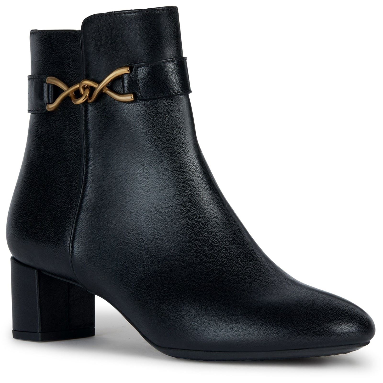 Geox D Pheby Damenlederstiefel In Schwarz