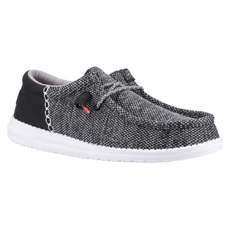 HEYDUDE Wally Funk Open Mesh Herren Bootsschuhe In Schwarz/Weiß
