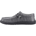 HEYDUDE Wally Stretch Mesh Polyester Herren Mokassin Schuhe in Granitgrau/Schwarz