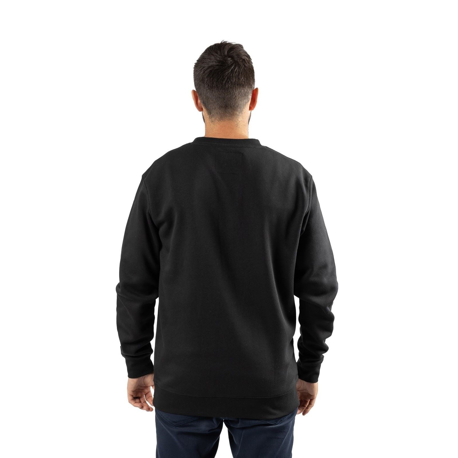 Caterpillar Midweight Crewneck Baumwolle Herren Schwarze Sweatshirt