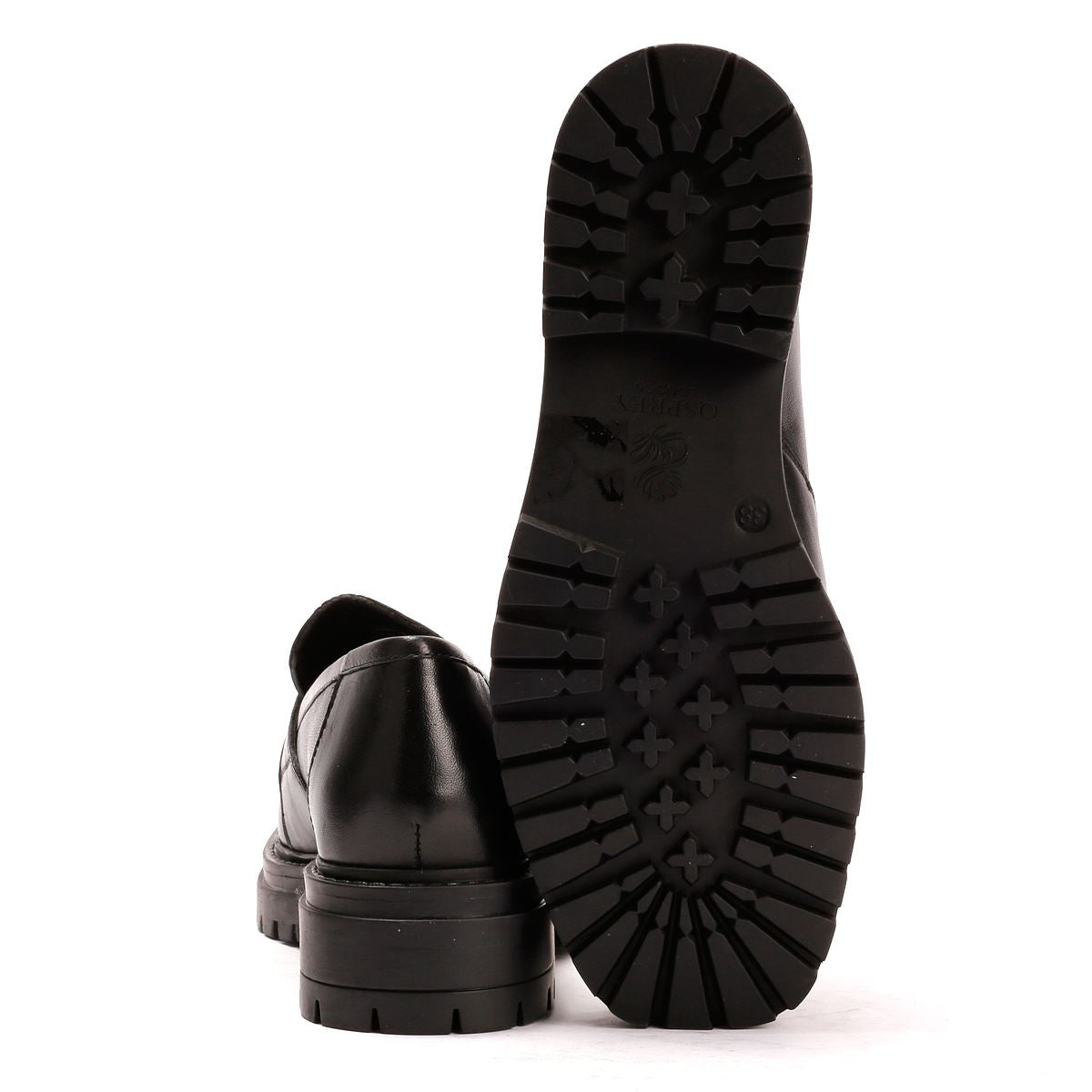 Osprey London The Greenwich Leder Damen Schwarze Loafer