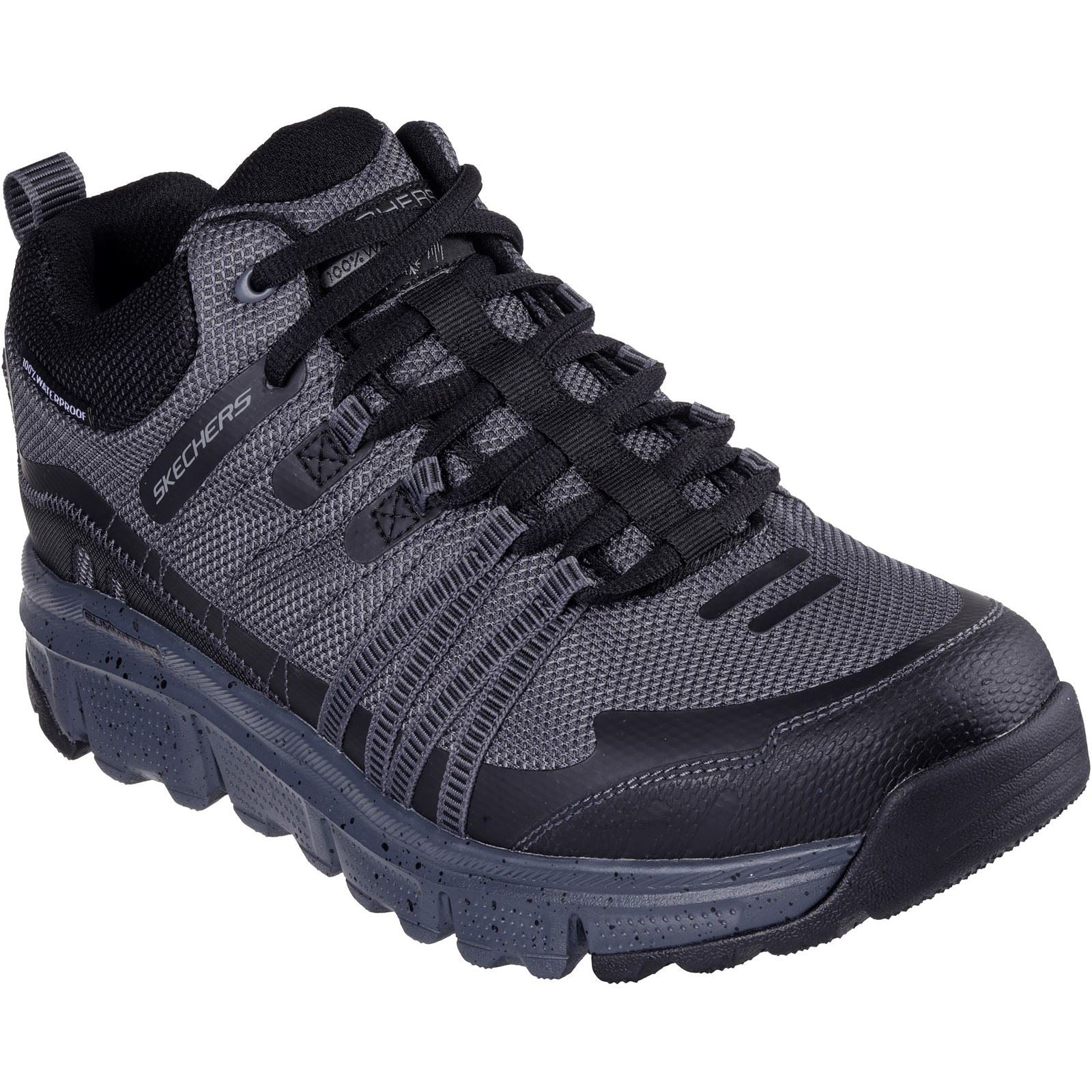 Skechers Summits AT Canobie Synthetische Herren Wanderschuhe In Anthrazit/Schwarz