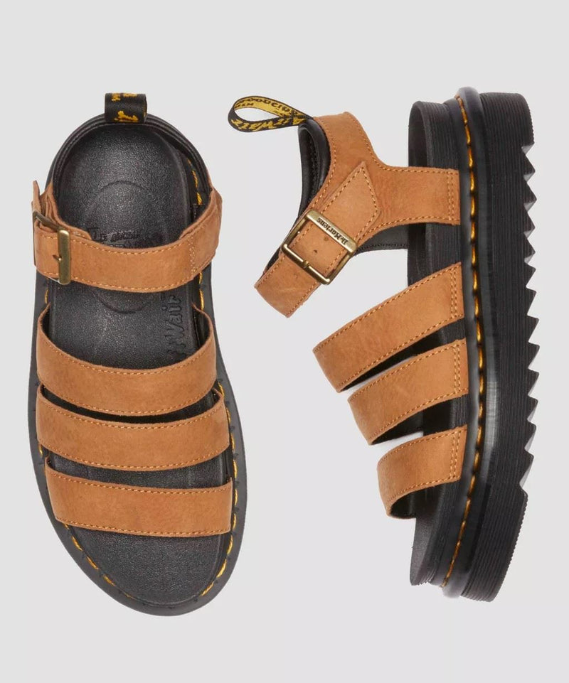 Dr. Martens Blaire Tumbled Nubuck Nubuk Damen Braun Sandalen