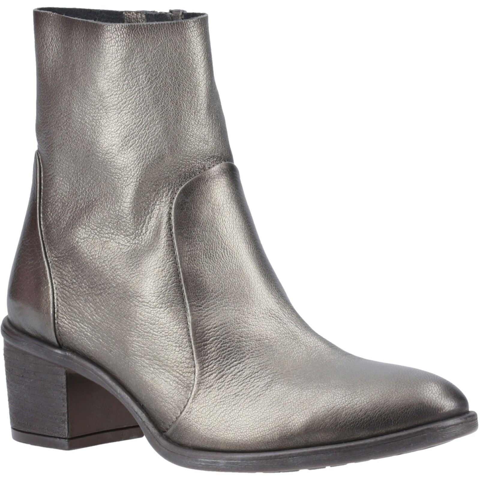 Hush Puppies Winona Damen Stiefel aus Leder in Zinnfarben