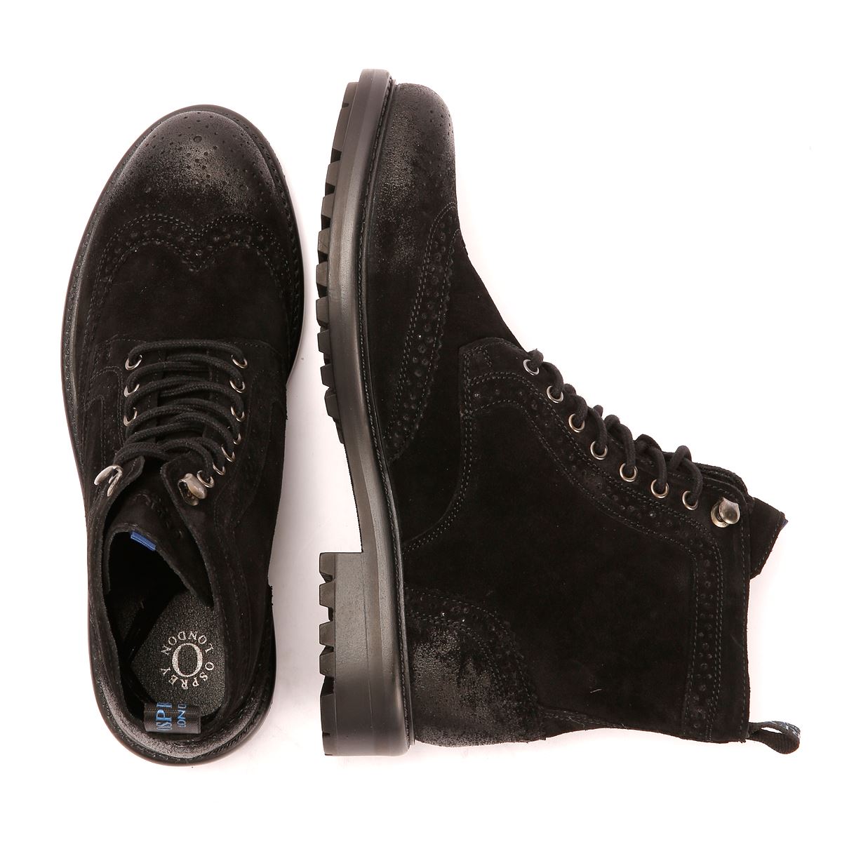 Osprey London The Professor Wildleder Herren Schwarze Stiefel