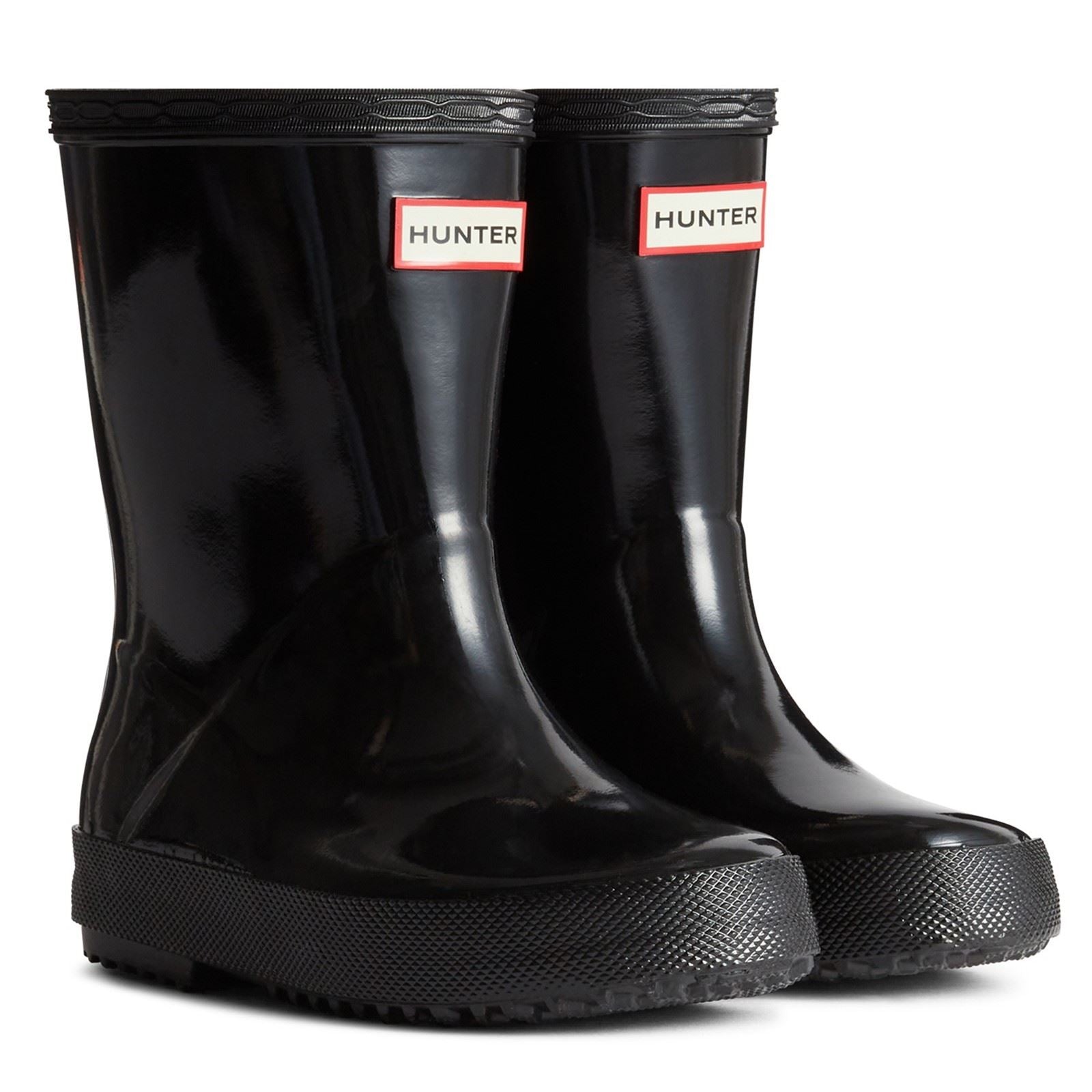 Hunter Kids First Gloss Gummistiefel In Schwarz
