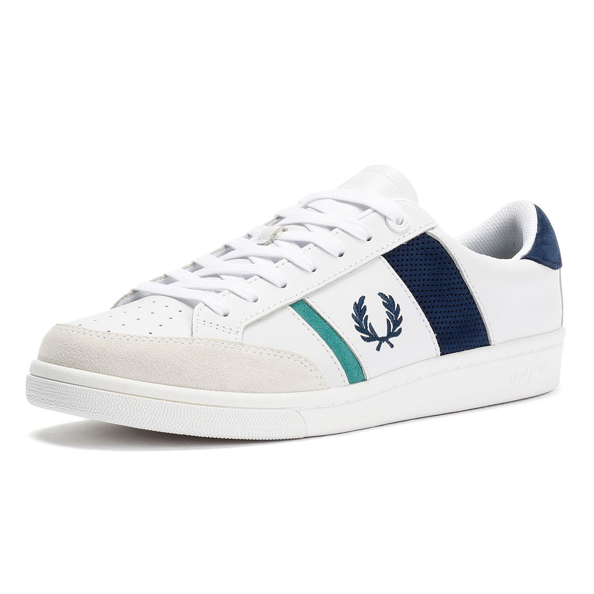 Fred Perry B725 Leder Herren Weiße Sneakers