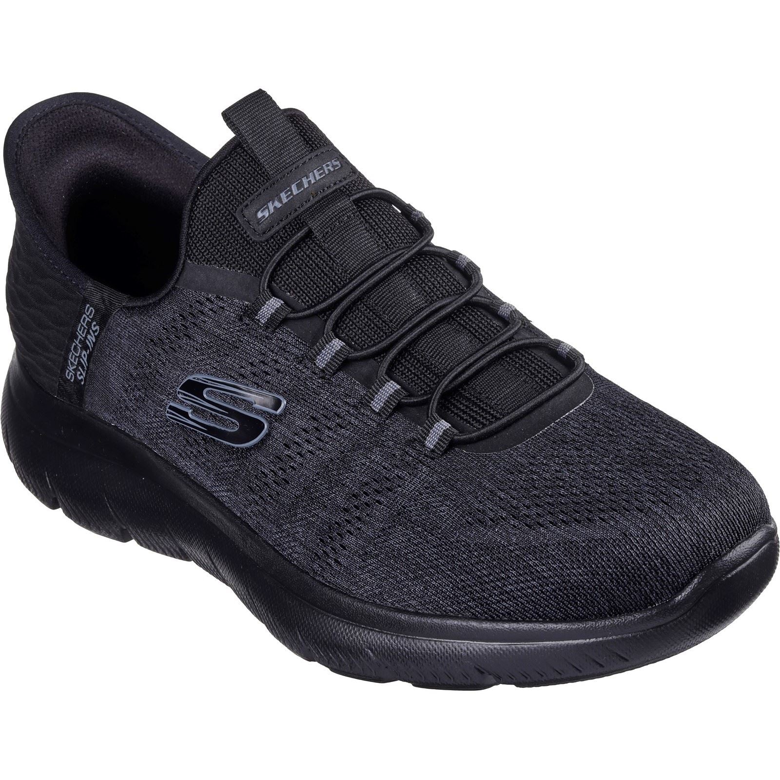 Skechers Summits Key Pace Textile Herren-Sneaker In Schwarz