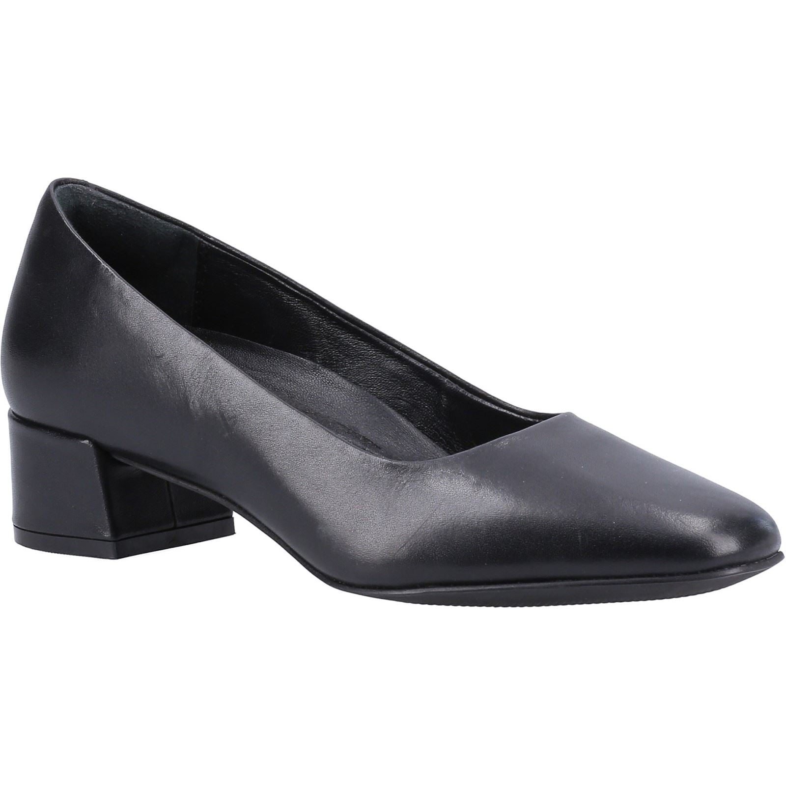 Hush Puppies Alina Court Shoe Leder Damen Schwarze Absätze