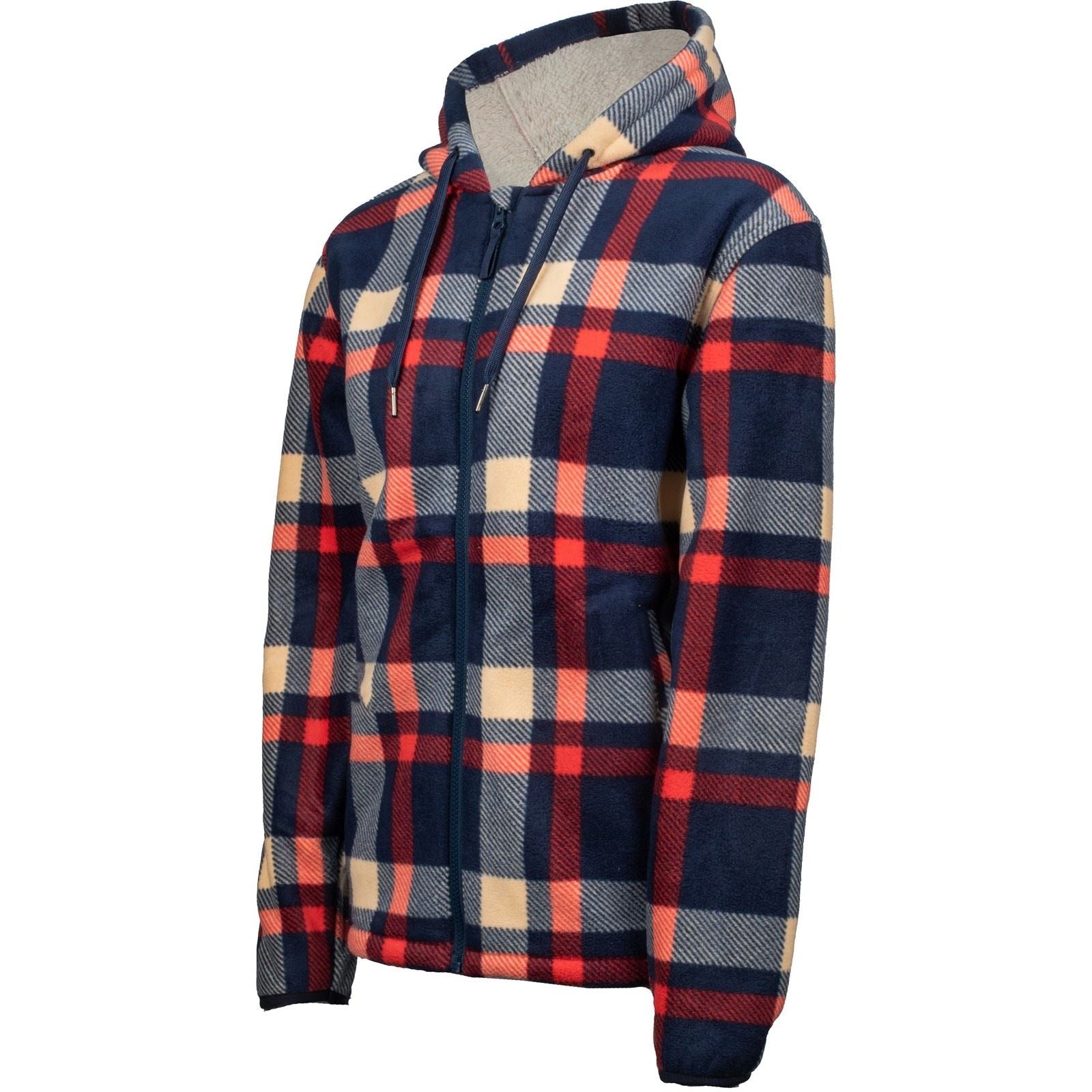 Hard Yakka Check Zoodie Polyester Damen Blau Kapuzenpullover