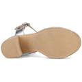 Hush Puppies Georgia Cork Damen Silberne Ledersandalen