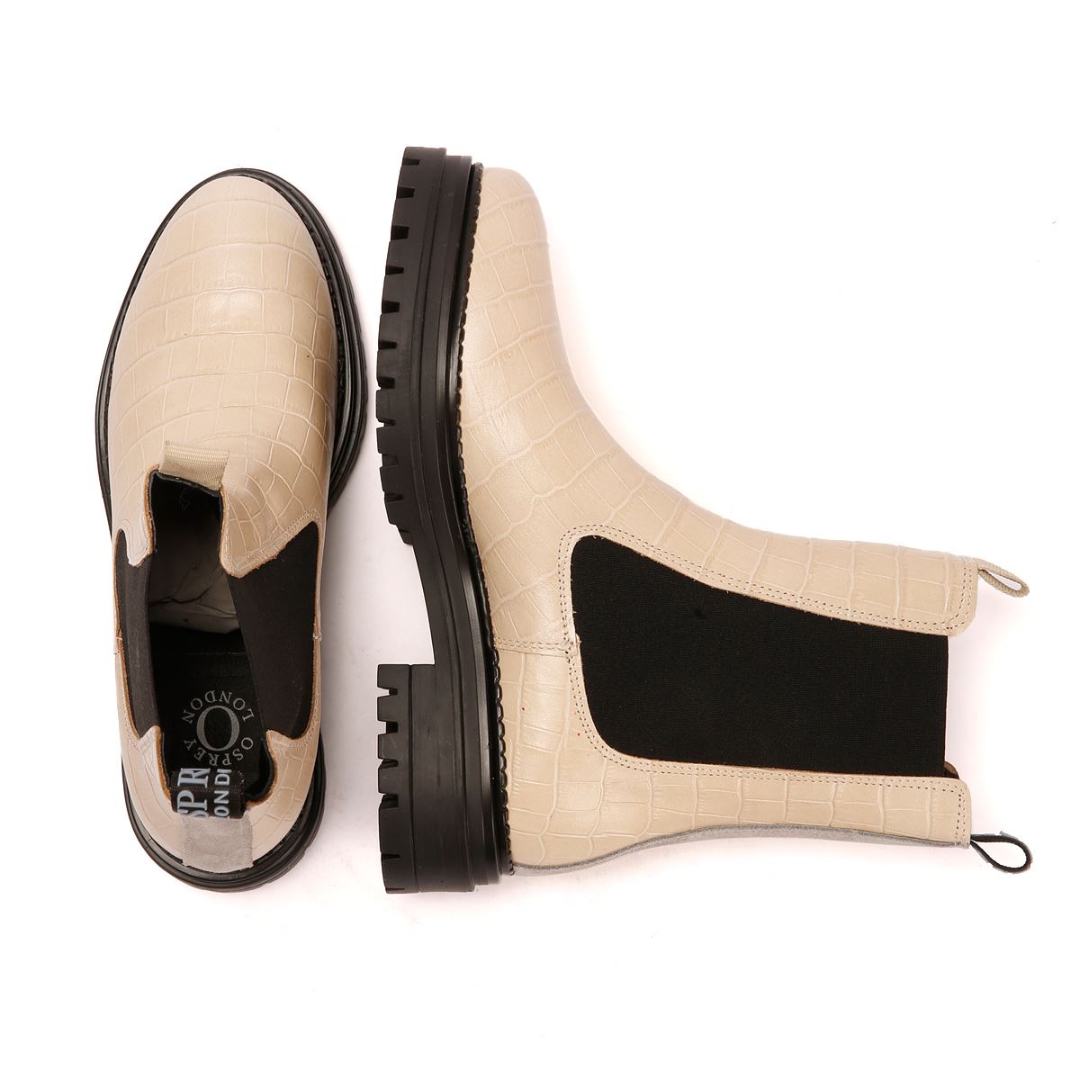 Osprey London The Huckleberry Leder Damen Weiße Stiefel