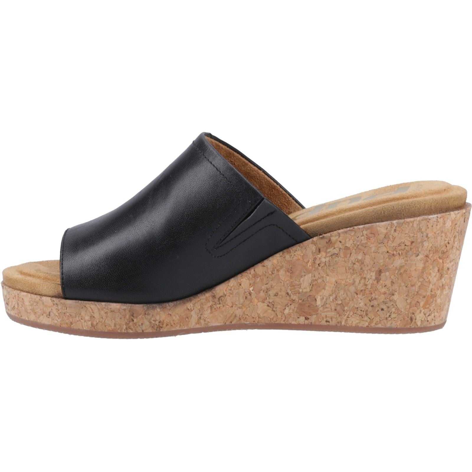 Hush Puppies Willow Damen Keilabsatzschuhe Aus Schwarzem Leder