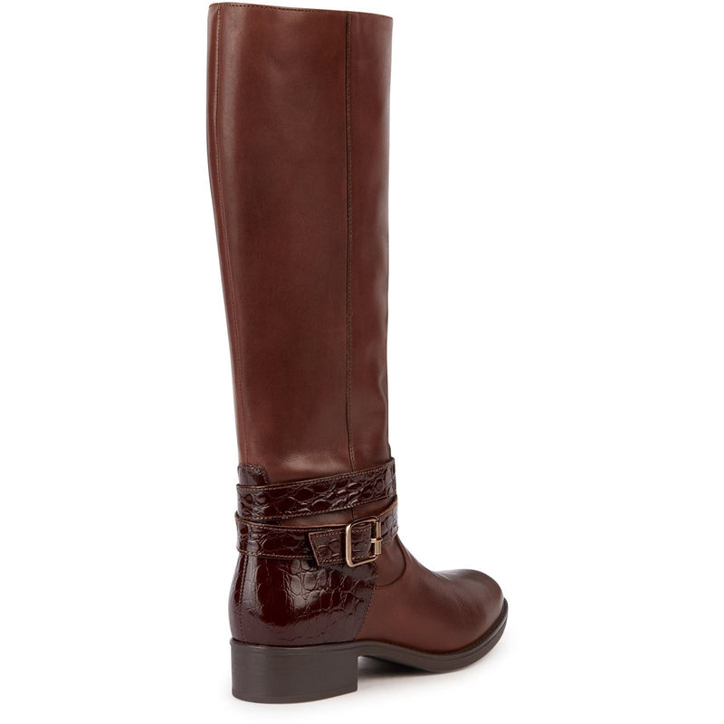 Geox D Felicity Damenstiefel Aus Braunem Leder