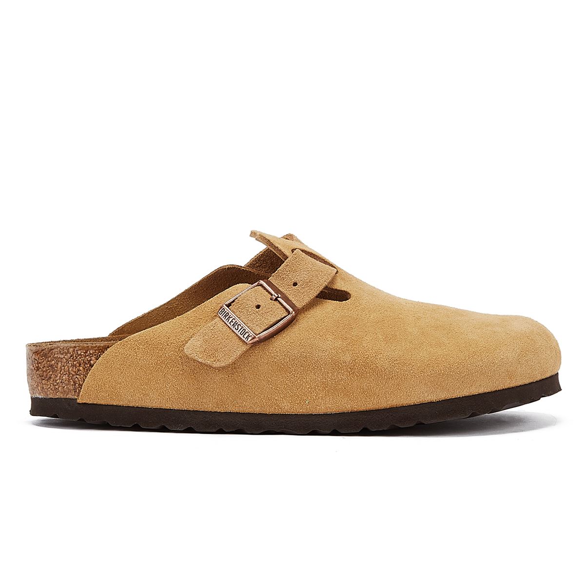 Birkenstock Boston Wildleder Latte Creme Clogs
