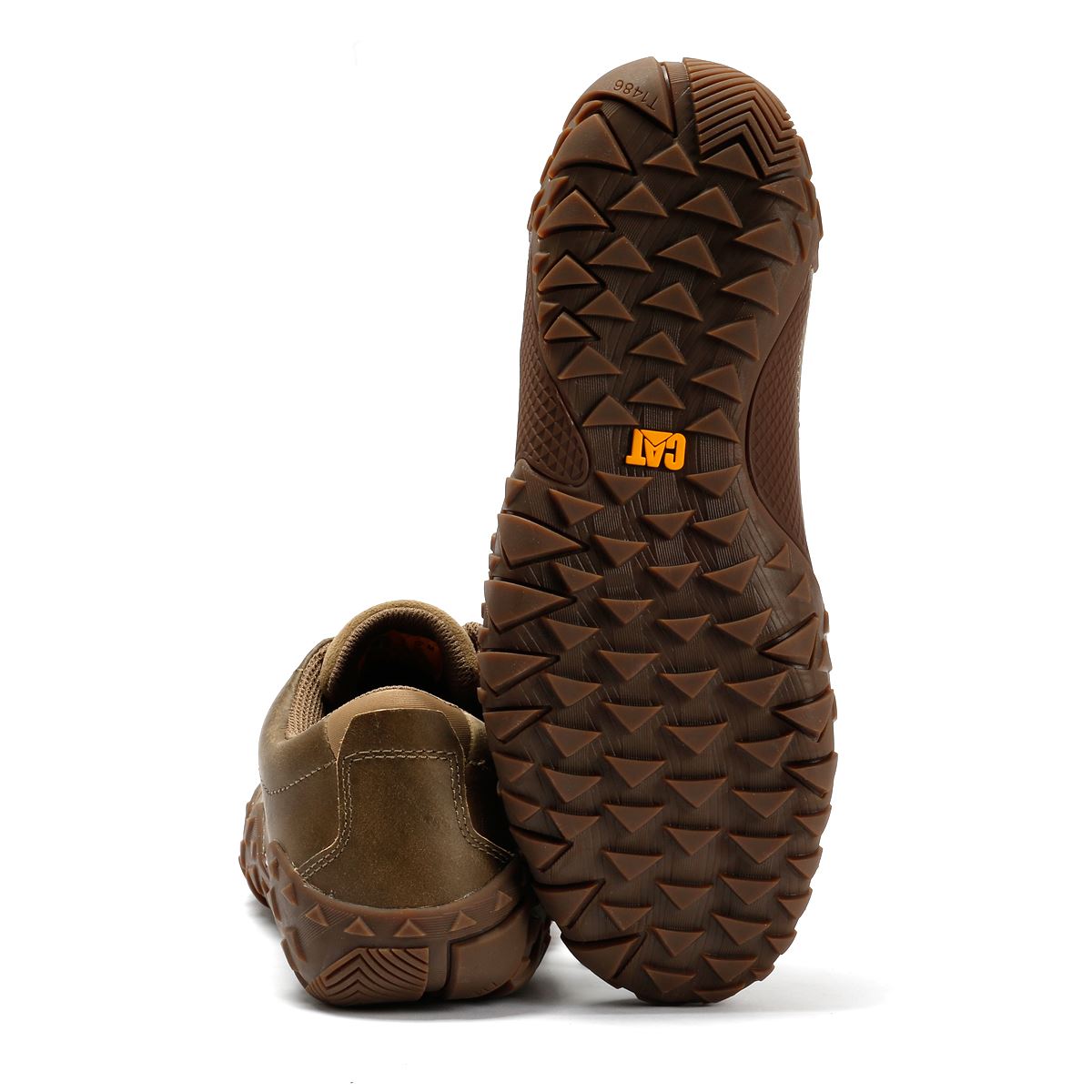 Caterpillar Gridlock Lo Full Grain Leder Herren Beigefarbene Schnürschuhe