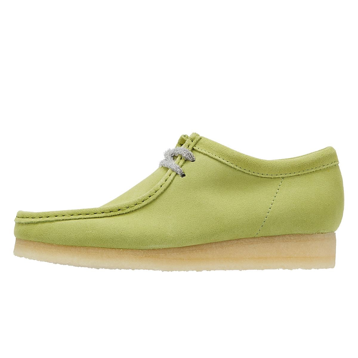 Clarks Originals Wallabee Pale Lime Suede Herrenschuhe Aus Hellem Limettensamt Mit Schnürung