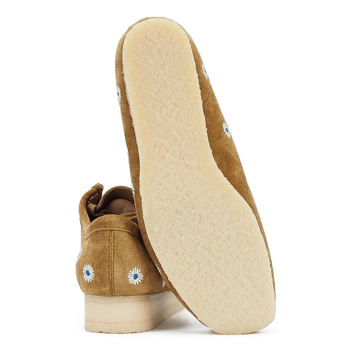 Clarks Originals Wallabee Embroidery Herren Dunkelolive Wildleder Schnürschuhe