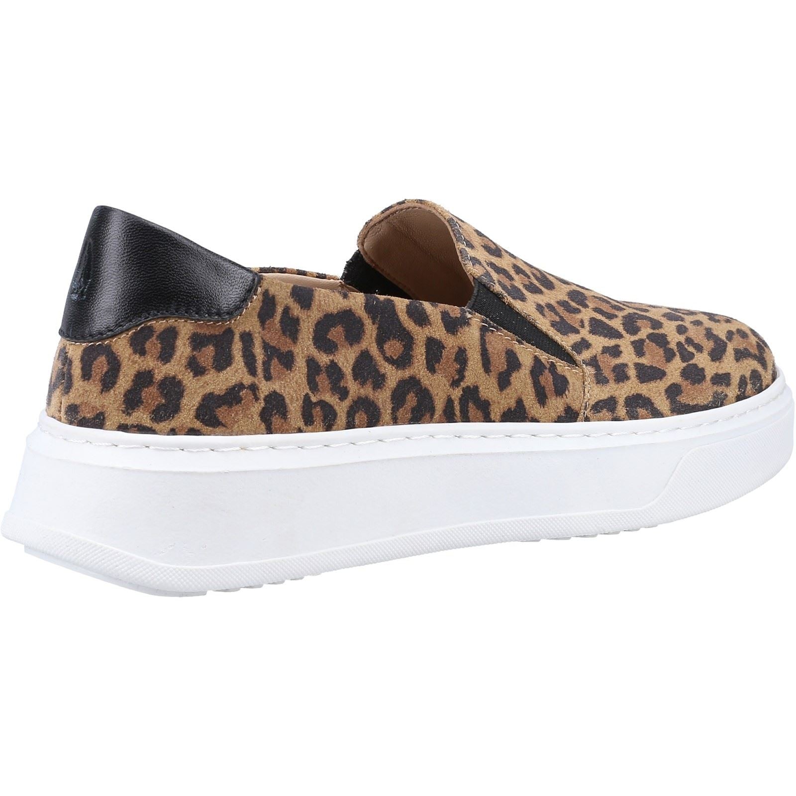 Hush Puppies Corinne Leder Damensneaker Mit Leopardenmuster