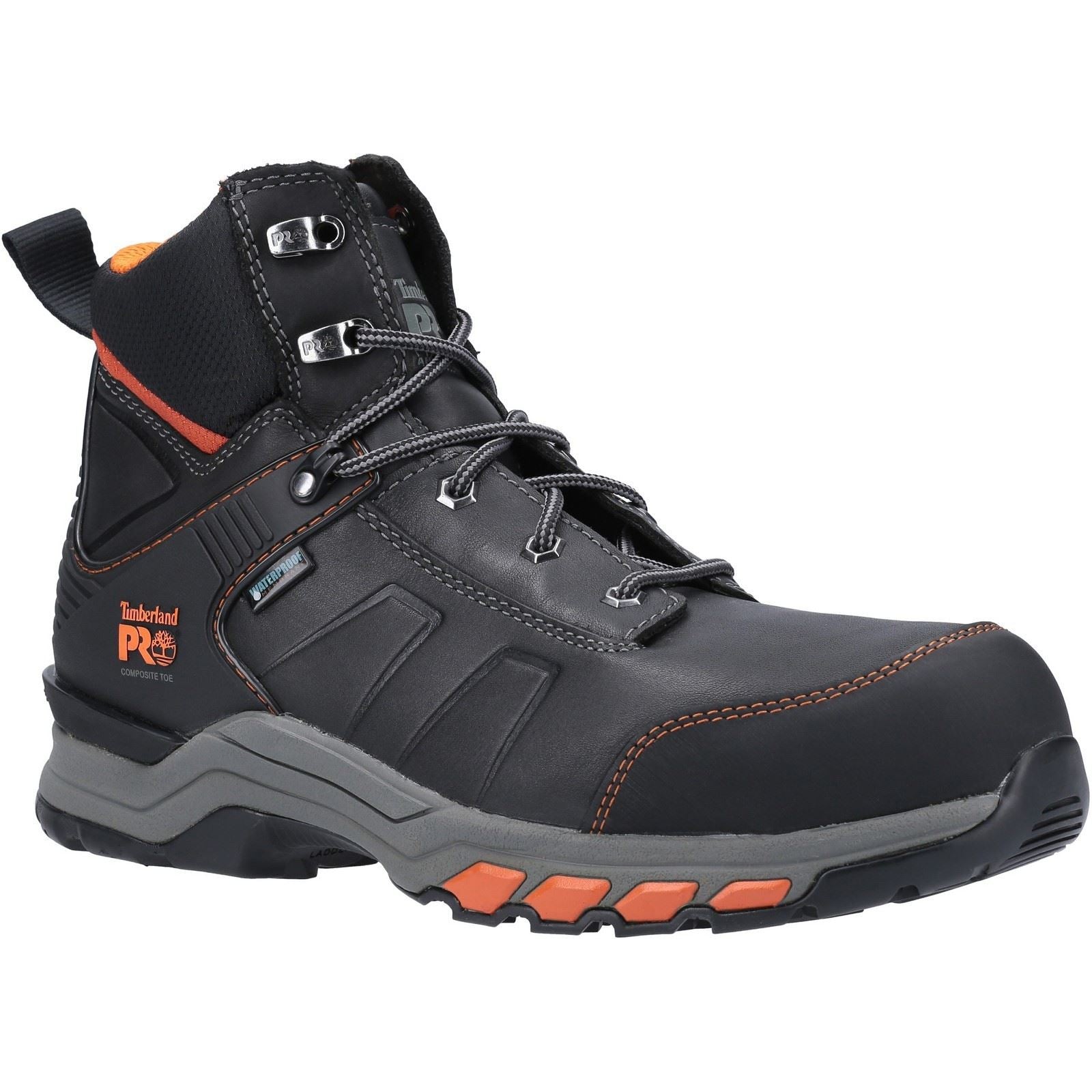 Timberland Pro Hypercharge Arbeitsleder Schwarz/Orange Sicherheitsstiefel