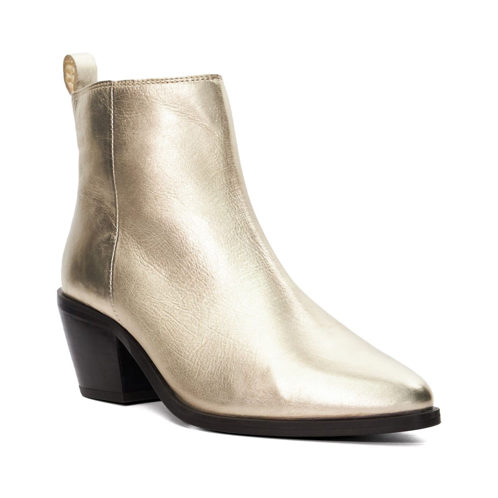 Dune Papz Leder Damen Gold Stiefel