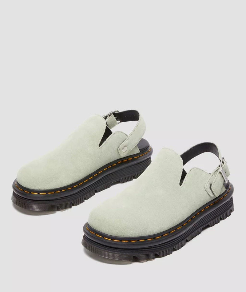 Dr. Martens Zebzag EH Grüne Wildleder Clogs