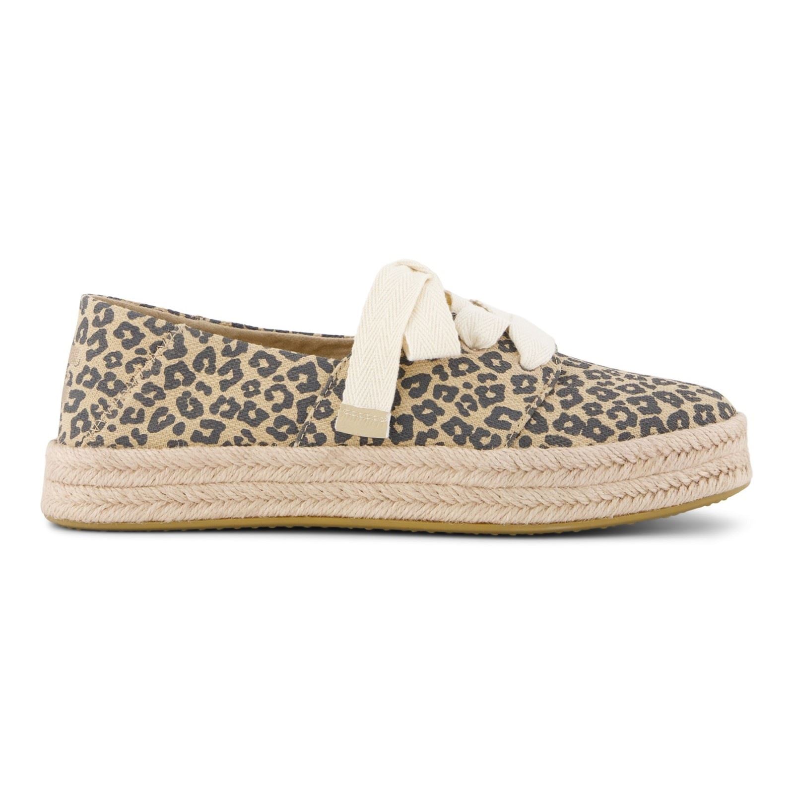 TOMS Carolina Lace Up Baumwoll Espadrilles Für Frauen In Haferflockenfarbe