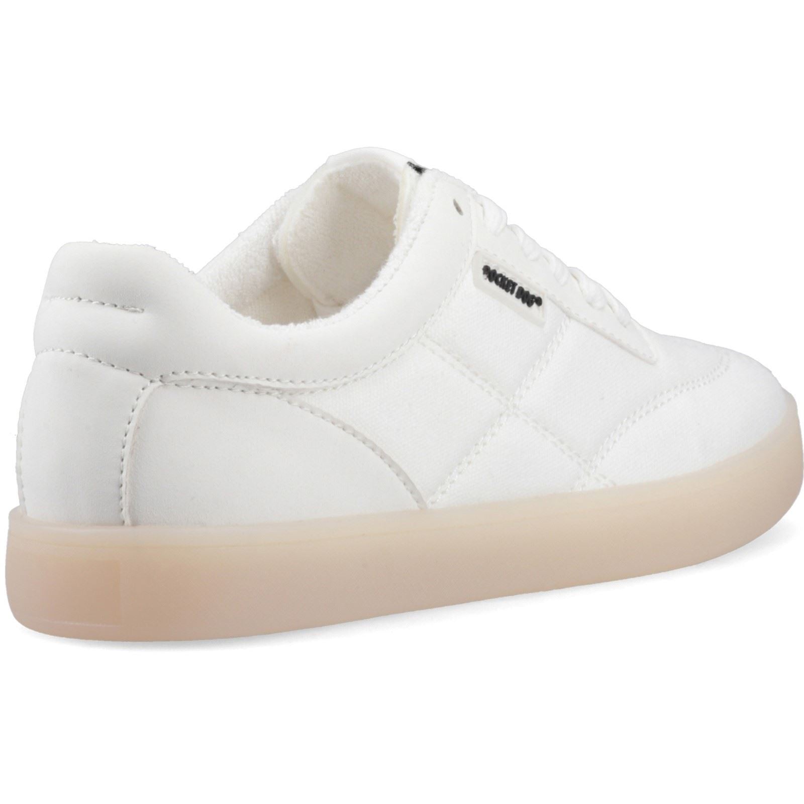 Rocket Dog Kitty Canvas PU Baumwollfrauen Sneakers In Weiß
