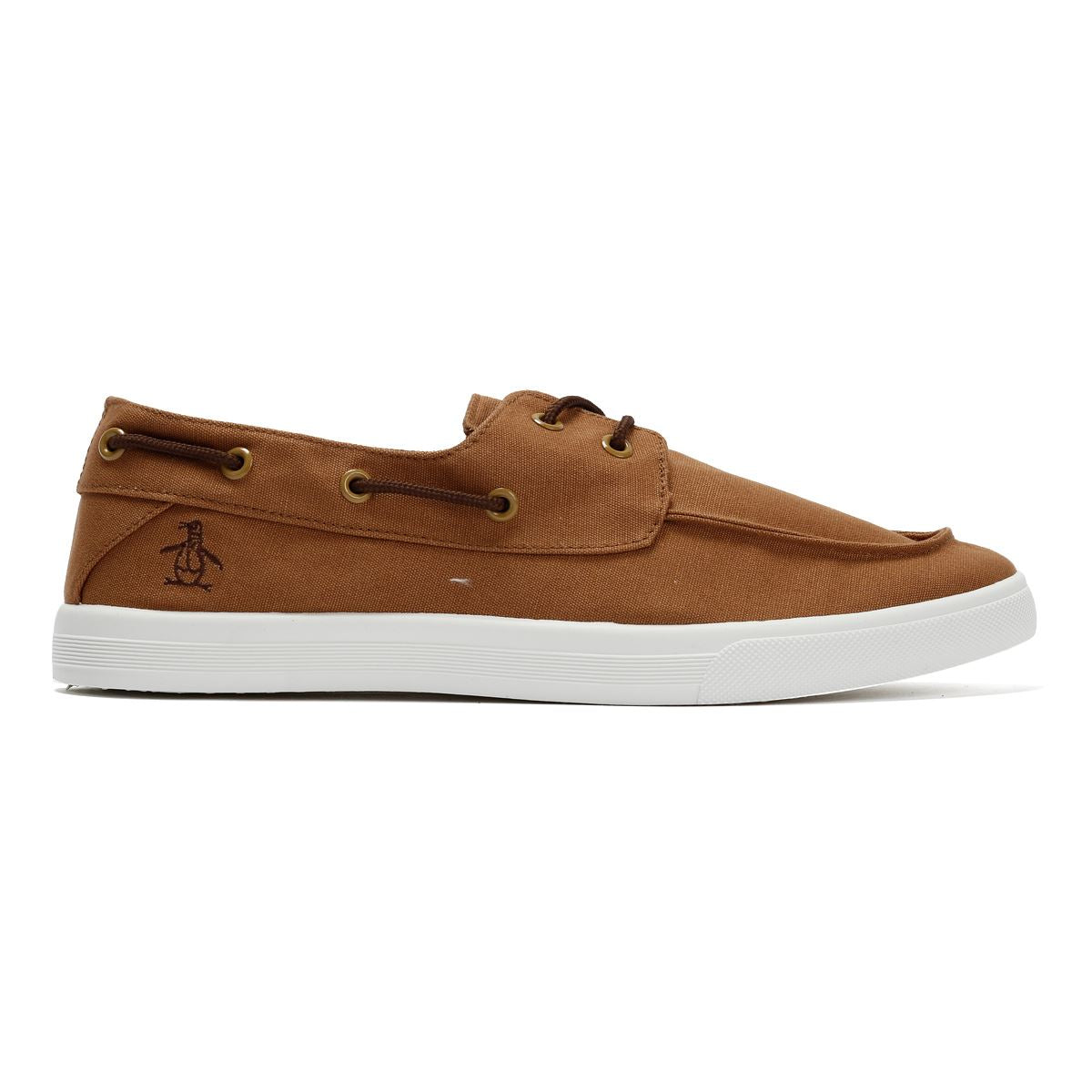 Penguin Sailor Canvas Herren Braune Schnürschuhe