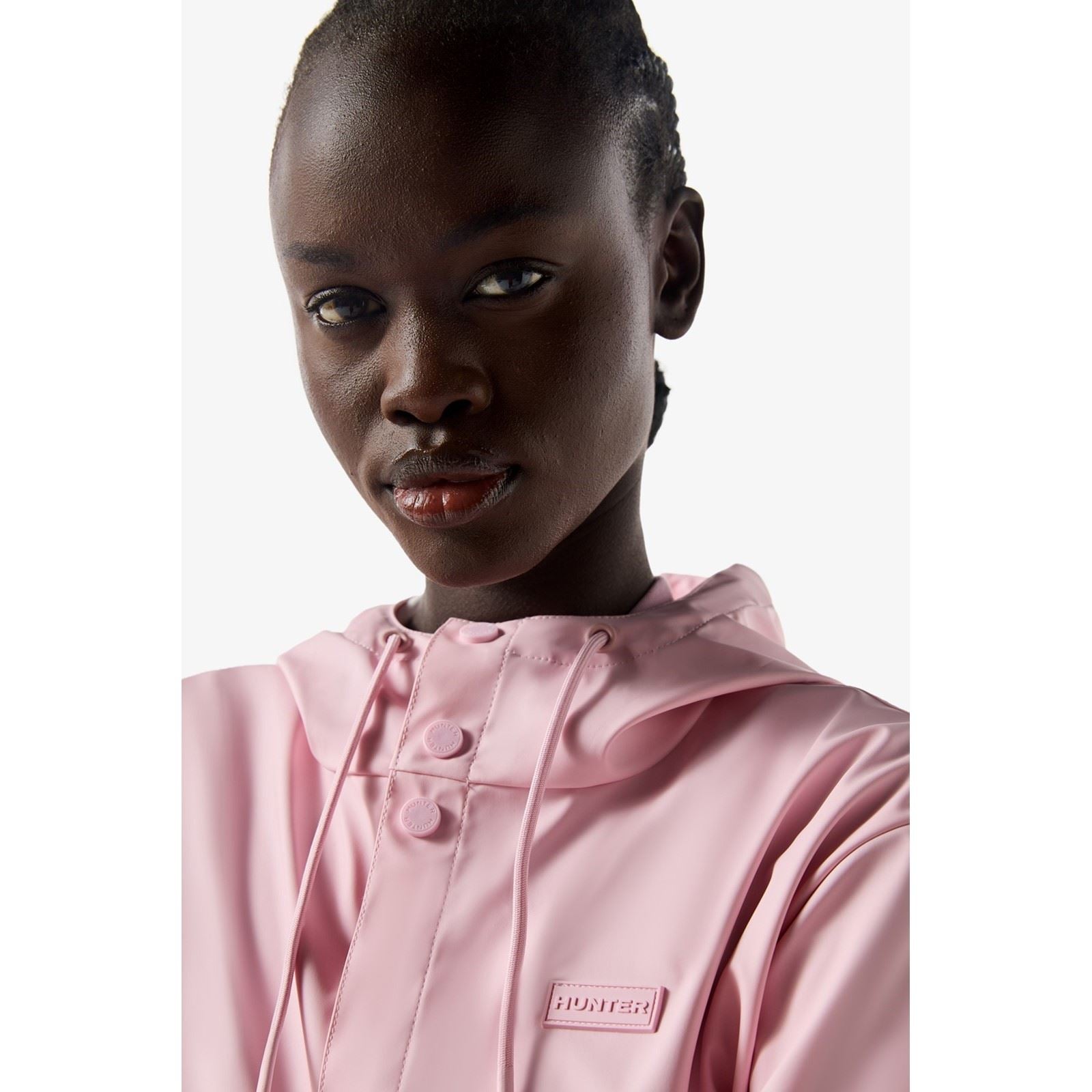 Hunter Izzy Hooded Damen Regenjacke In Pink